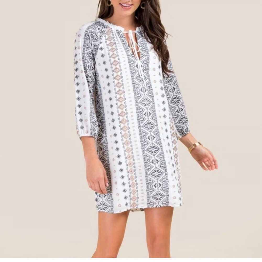 Blue Rain‎ Aztec Babydoll Dress Sz S